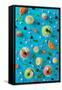 Sweet Patterns: Cupcakes and Macaroons-Dina Belenko-Framed Stretched Canvas