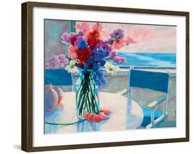 Sweet Peas by the Sea-Suzanne Hoefler-Framed Giclee Print