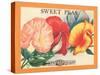 Sweet Peas Flower Seeds Package Label-null-Stretched Canvas