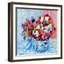 Sweet Peas in a Blue and White Pot, 2010-Joan Thewsey-Framed Giclee Print