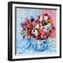 Sweet Peas in a Blue and White Pot, 2010-Joan Thewsey-Framed Giclee Print