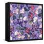 Sweet peas pattern-light-Carissa Luminess-Framed Stretched Canvas