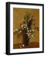 Sweet Peas. Pois de Senteur, 1888-Henri Fantin-Latour-Framed Giclee Print