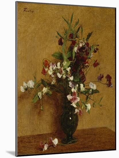 Sweet Peas. Pois de Senteur, 1888-Henri Fantin-Latour-Mounted Giclee Print