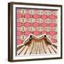 Sweet Pink Sensu-Belen Mena-Framed Giclee Print