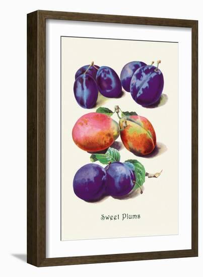 Sweet Plums-null-Framed Art Print