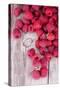 Sweet Raspberry on Wooden Tables-boule-Stretched Canvas