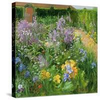 Sweet Rocket, Foxgloves and Irises, 2000-Timothy Easton-Stretched Canvas