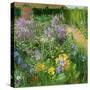 Sweet Rocket, Foxgloves and Irises, 2000-Timothy Easton-Stretched Canvas