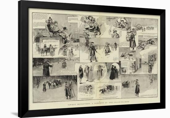 Sweet Seventeen, a Romance of the Coaching-Days-null-Framed Premium Giclee Print