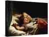 Sweet Slumber-Karl Wilhelm Friedrich Bauerle-Stretched Canvas