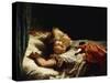 Sweet Slumber-Karl Wilhelm Friedrich Bauerle-Stretched Canvas