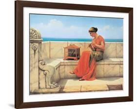 Sweet Sounds-John William Godward-Framed Art Print