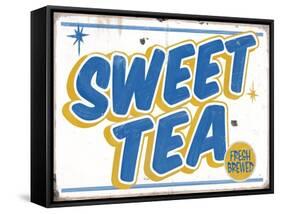 Sweet Tea Distressed-Retroplanet-Framed Stretched Canvas