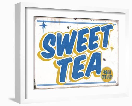 Sweet Tea Distressed-Retroplanet-Framed Giclee Print