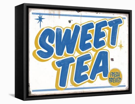 Sweet Tea Distressed-Retroplanet-Framed Stretched Canvas