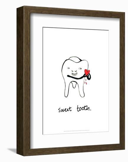 Sweet Tooth - Tom Cronin Doodles Cartoon Print-Tom Cronin-Framed Giclee Print