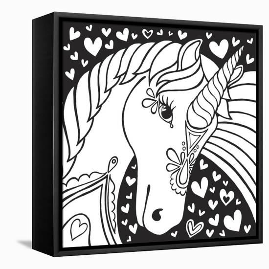Sweet Unicorn-Hello Angel-Framed Stretched Canvas