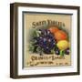 Sweet Violets Brand - Duarte, California - Citrus Crate Label-Lantern Press-Framed Art Print