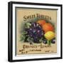 Sweet Violets Brand - Duarte, California - Citrus Crate Label-Lantern Press-Framed Art Print