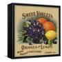 Sweet Violets Brand - Duarte, California - Citrus Crate Label-Lantern Press-Framed Stretched Canvas