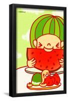 Sweet Watermelon-Minoji-Framed Poster
