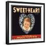 Sweetheart Brand - Highgrove, California - Citrus Crate Label-Lantern Press-Framed Art Print