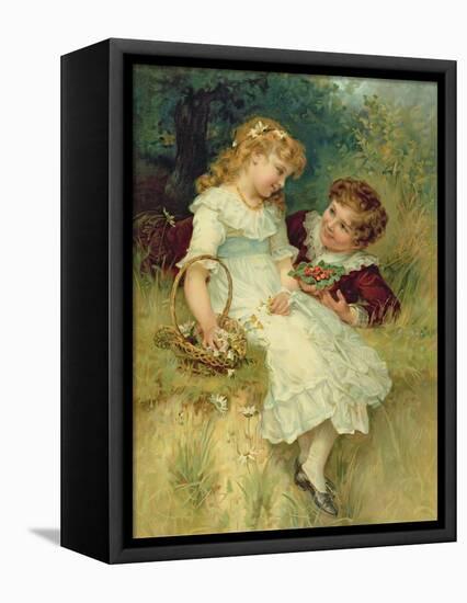 Sweethearts, from the Pears Annual, 1905-Frederick Morgan-Framed Stretched Canvas
