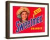 Sweetmex Orange Crate Label-null-Framed Art Print