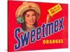 Sweetmex Orange Crate Label-null-Stretched Canvas