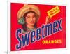 Sweetmex Orange Crate Label-null-Framed Art Print