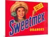 Sweetmex Orange Crate Label-null-Mounted Art Print