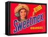 Sweetmex Orange Crate Label-null-Framed Stretched Canvas