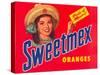 Sweetmex Orange Crate Label-null-Stretched Canvas