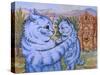 Sweetness Coyed Love into its Smile, C.1935-Louis Wain-Stretched Canvas