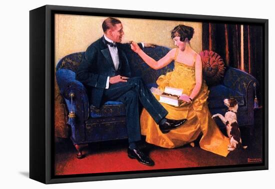 Sweets for the Sweet-Norman Rockwell-Framed Stretched Canvas