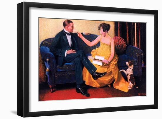 Sweets for the Sweet-Norman Rockwell-Framed Giclee Print