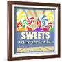 Sweets Vintage Grunge Poster-radubalint-Framed Art Print