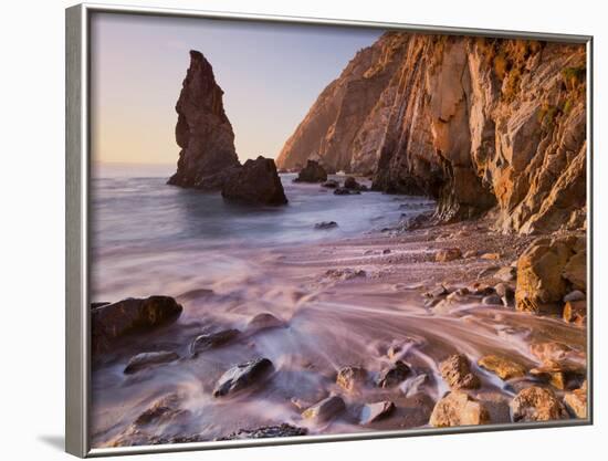 Swell at Playa Del Silencio, Costa Verde, Asturias, Spain-Rainer Mirau-Framed Photographic Print