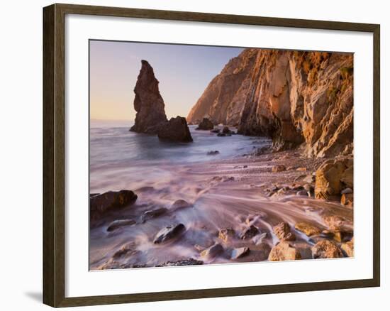 Swell at Playa Del Silencio, Costa Verde, Asturias, Spain-Rainer Mirau-Framed Photographic Print