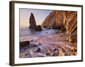 Swell at Playa Del Silencio, Costa Verde, Asturias, Spain-Rainer Mirau-Framed Photographic Print