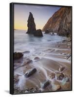 Swell in the Playa Del Silencio, Costa Verde, Asturias, Spain-Rainer Mirau-Framed Photographic Print