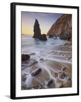 Swell in the Playa Del Silencio, Costa Verde, Asturias, Spain-Rainer Mirau-Framed Photographic Print