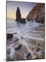 Swell in the Playa Del Silencio, Costa Verde, Asturias, Spain-Rainer Mirau-Mounted Photographic Print