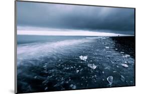 Swept Away, Black Sand Beach, Glacier Lagoon Iceland-Vincent James-Mounted Photographic Print