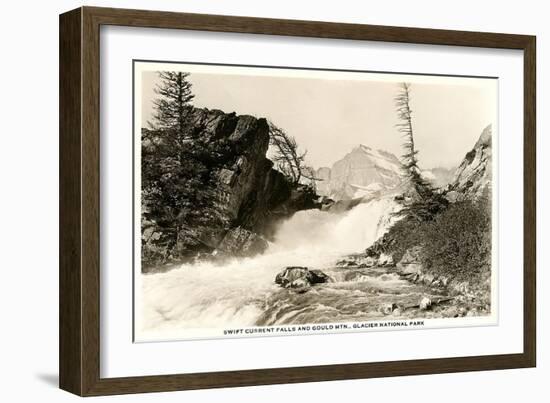 Swift Current Falls, Glacier-null-Framed Premium Giclee Print