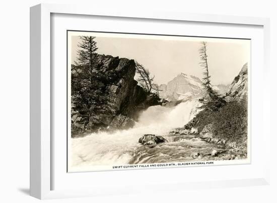 Swift Current Falls, Glacier-null-Framed Art Print