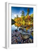Swift River Autumn Reflections, New Hampshire-George Oze-Framed Photographic Print