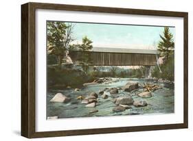 Swift River Bridge, Conway, New Hampshire-null-Framed Art Print