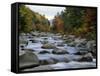Swift River Flowing Through Forest in Autumn-James Randklev-Framed Stretched Canvas